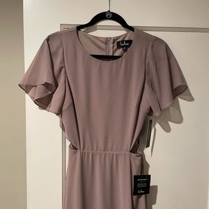 Garden Bliss Dusty Lavender Cutout Maxi Dress